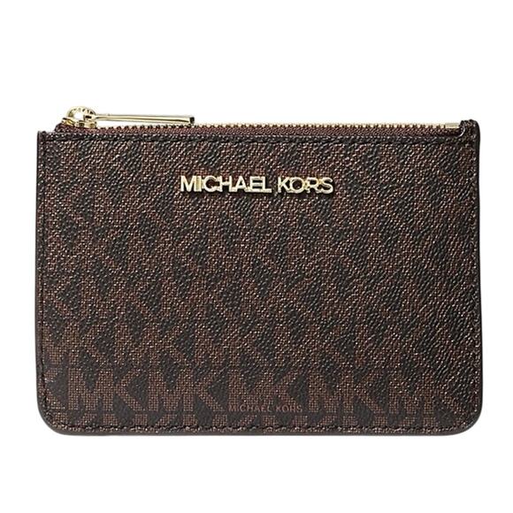 MICHAEL KORS Jet Set Travel Small Signature Logo Coin Purse New w/ Tag MSRP $188 - Picture 1 of 6